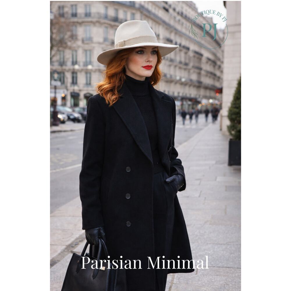 Treasure & Bond Off-White Wool Hat | 3.5” Brim | Frayed Denim Band